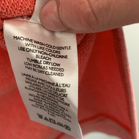 Anthropologie Pilcro Imogen Seamed Tunic Top Sweatshirt Coral Size Medium - Picture 13 of 14